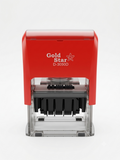 Gold Star D-3050D self-inking dater, red body with date bands