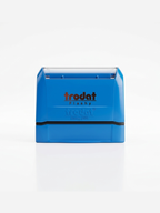 Trodat 6901 pre-inked stamp, blue body
