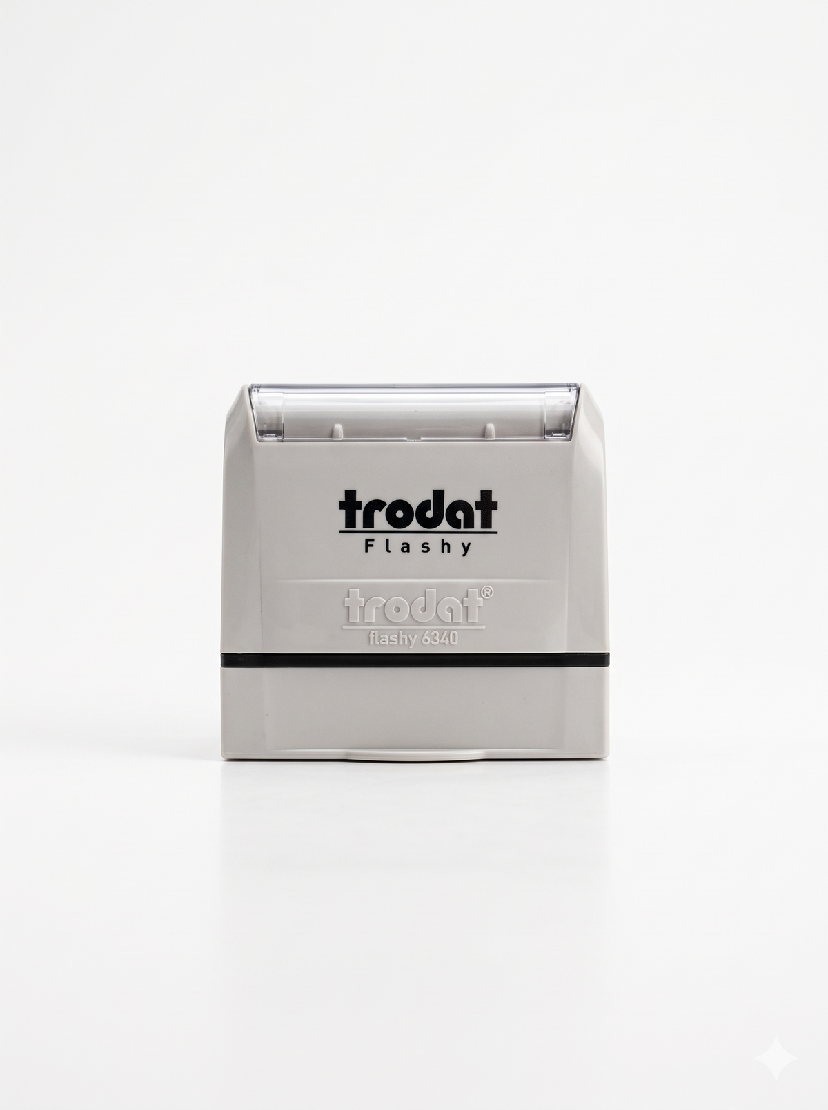 Trodat 6340 pre-inked stamp, 40 x 40 mm