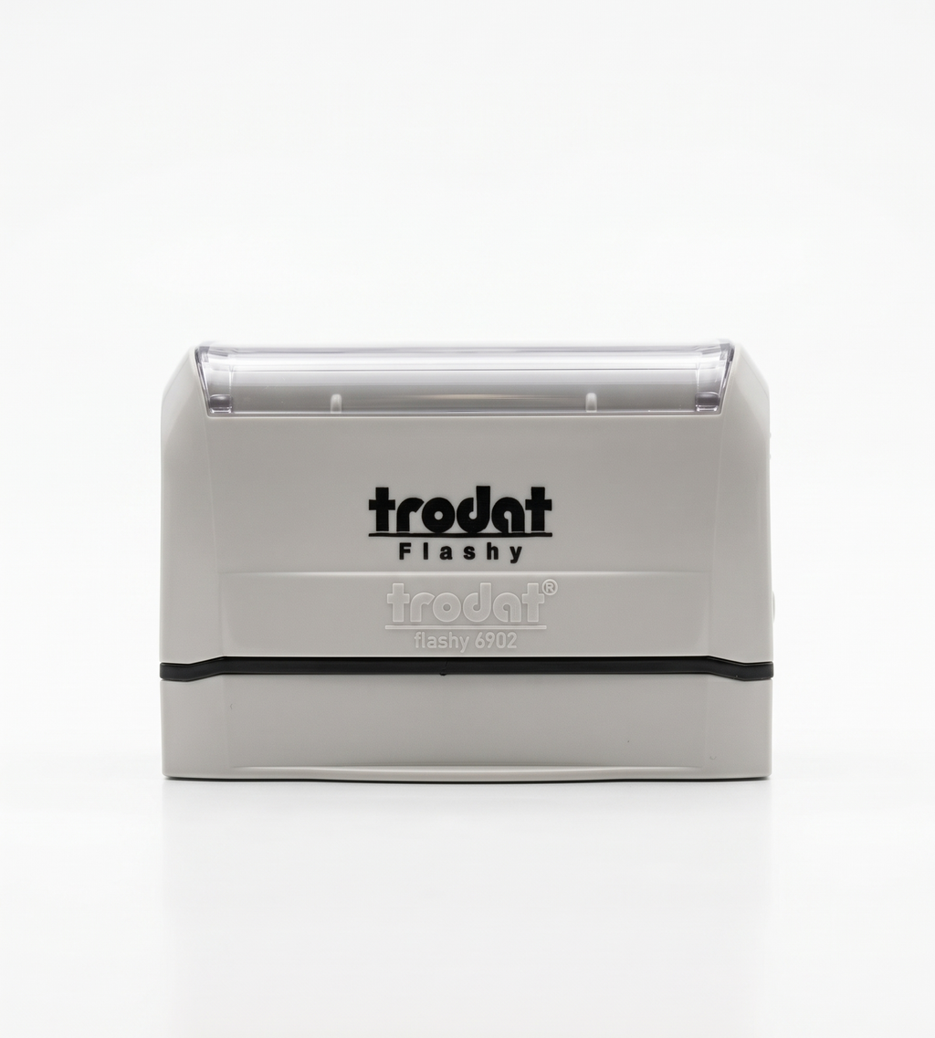 Trodat 6902 pre-inked stamp, 59 x 17 mm
