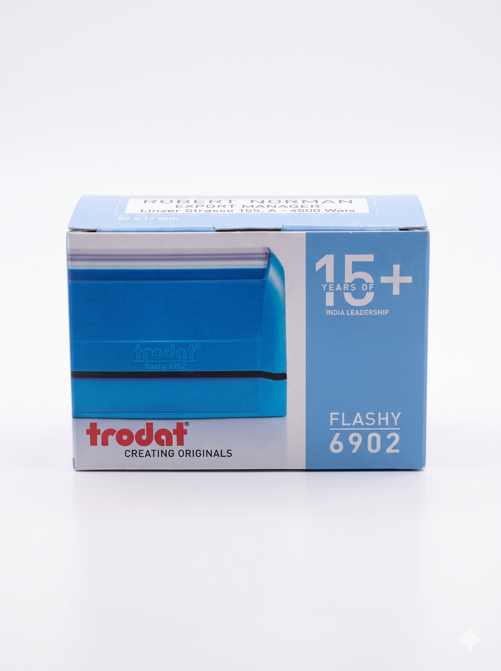 Trodat 6902 pre-inked stamp, impression detail
